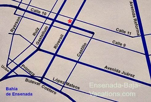 Mapa Ensenada Centro